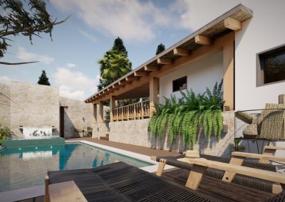 Proyecto piscina con cascada en Mallorca